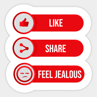 Like Share Feel jealous Sticker